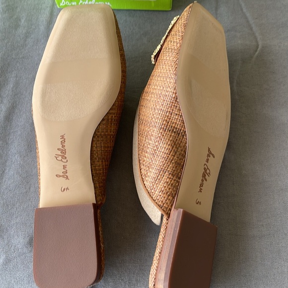 Sam Edelman 6 1/2 Lavinia Tan woven flat mule. Brand new in box - Picture 3 of 6
